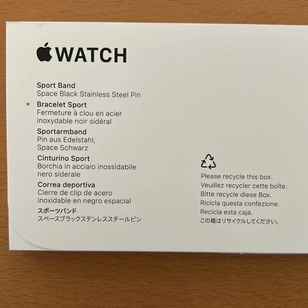 Apple Space Black Sport Band New in Box
